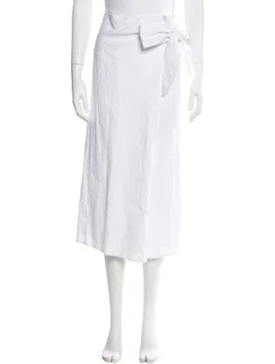 Pre-owned Vince Midi Length Skirt In White