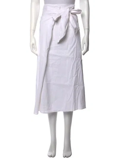 Pre-owned Vince Midi Length Skirt In White