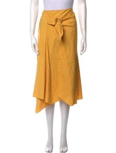 Pre-owned Vince Midi Length Skirt In Yellow
