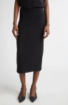 Vince Midi Sweater Skirt In Black