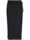 Vince Tie-fastening Wrap Midi Skirt In Black