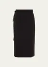 Vince Wrap Midi Skirt In Black