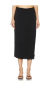 Vince Tie-fastening Wrap Midi Skirt In Black