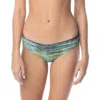 Vince Midnight Waves Shirred Smooth Fit Bottom In Deep Sea In Green