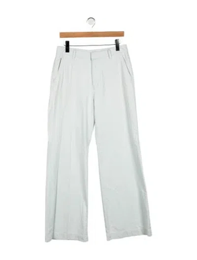 Pre-owned Vince Mid-rise Wide Leg Jeans In Blue