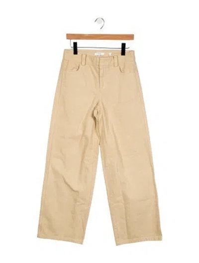Pre-owned Vince Mid-rise Wide Leg Jeans In Neutral