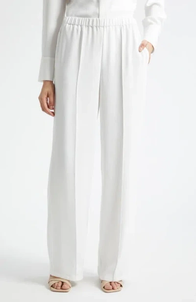 Vince Mid-rise Wide Leg Pants In White