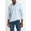 Vince Milano Stitch Johnny Collar Long Sleeve Polo In Multi