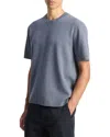 Vince Milano Short Sleeve Crewneck Sweater In Blue