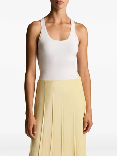 Vince Milano-stitch Scoop-neck Tank Top In White