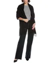 Vince New Boiled Cashmere Knit Blanket Wrap In Black