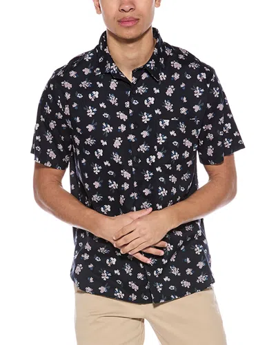Vince Mini Bouquet Floral Shirt In Blue
