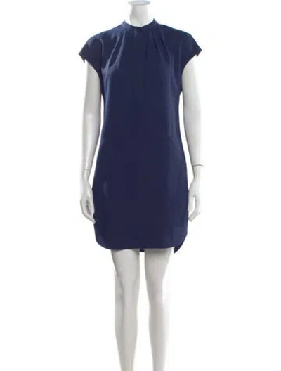 Pre-owned Vince Mini Dress In Blue