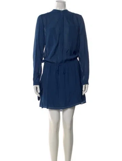 Pre-owned Vince Mini Dress In Blue