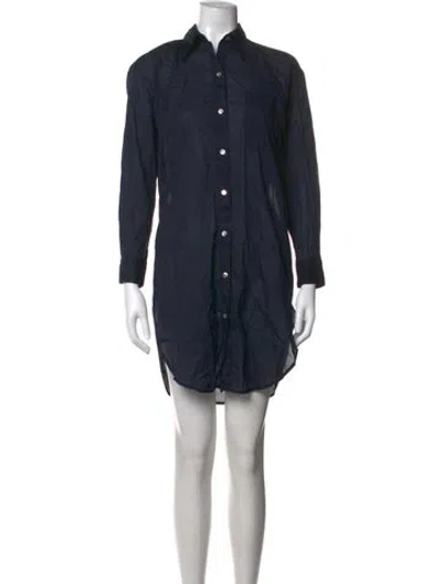 Pre-owned Vince Mini Dress In Blue