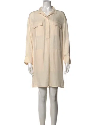 Pre-owned Vince Mini Dress In Neutrals