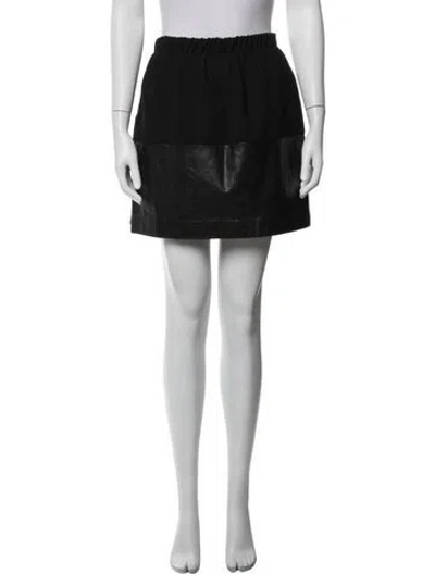 Pre-owned Vince Mini Skirt In Black