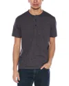 Vince Mini Stripe Henley Shirt In Blue