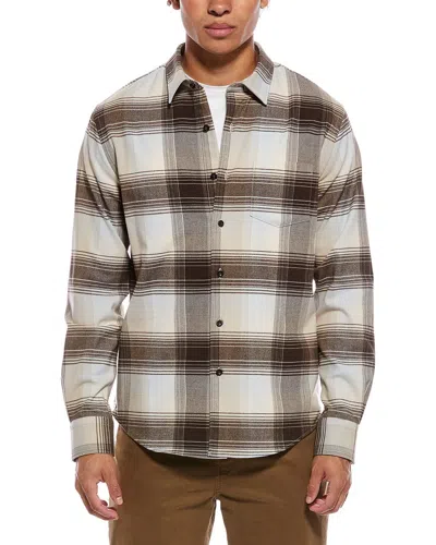 Vince Missoula Plaid French Placket Shirt In Multi