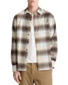 Vince Missoula Gradient Check Button-up Shirt In Brown