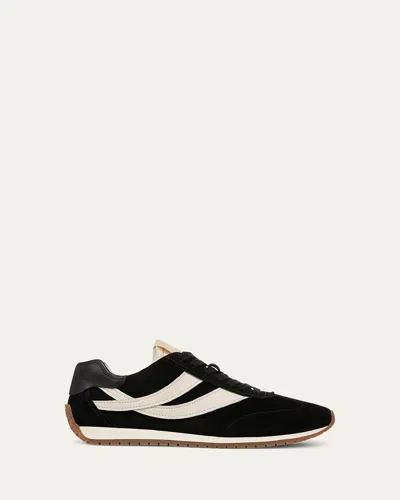 VINCE MIX LEATHER TRAINER SNEAKERS
