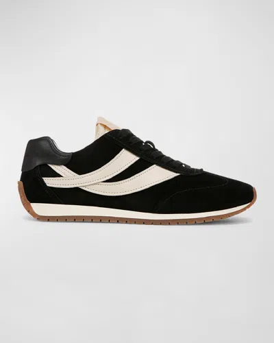 VINCE MIX LEATHER TRAINER SNEAKERS