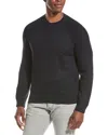 Vince Cable Knit Crewneck Cotton Sweater In Blue