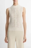 Vince Cable Double Layer Wool-blend Shell In Off White/gold Cliff