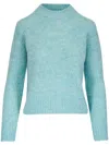 Vince Boiled Cashmere Funnel Neck Pullover In Blue