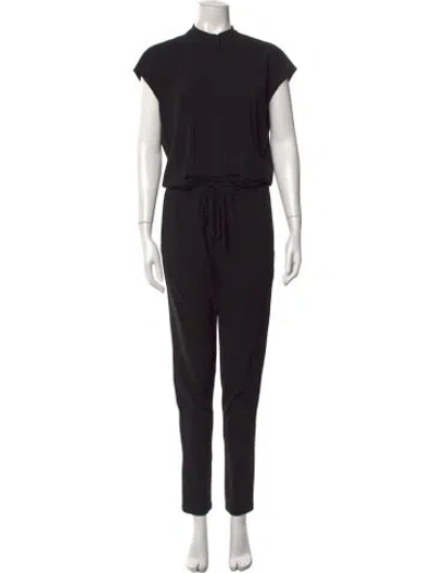 Pre-owned Vince Mock Neck Jumpsuit In Black