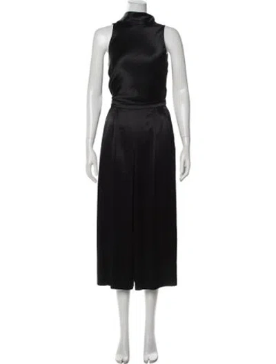 Pre-owned Vince Mock Neck Jumpsuit In Black