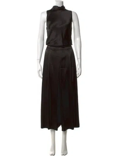 Pre-owned Vince Mock Neck Jumpsuit In Black