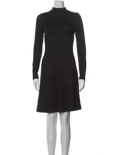 Pre-owned Vince Mock Neck Knee-length Dress In Black