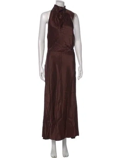 Pre-owned Vince Mock Neck Long Dress