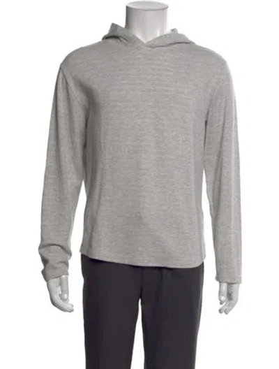 Pre-owned Vince Mock Neck Long Sleeve Hoodie In Gray