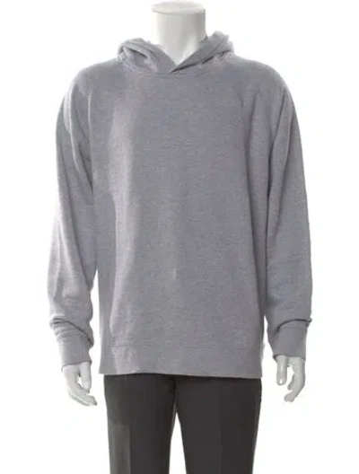 Pre-owned Vince Mock Neck Long Sleeve Hoodie In Gray