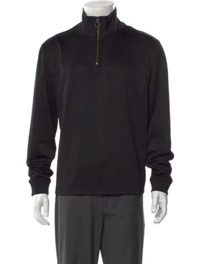 Pre-owned Vince Mock Neck Long Sleeve Sweatshirt In Black