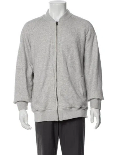 Pre-owned Vince Mock Neck Long Sleeve Sweatshirt In Gray