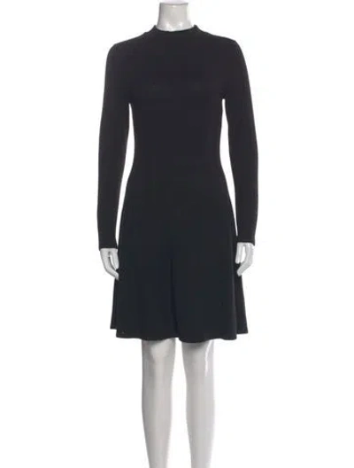 Pre-owned Vince Mock Neck Mini Dress W/ Tags In Black