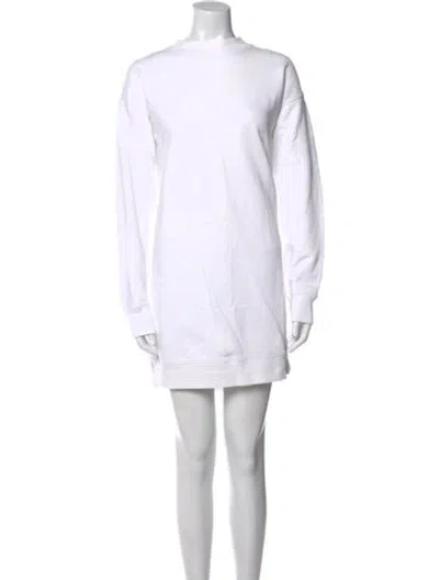 Pre-owned Vince Mock Neck Mini Dress In White