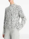 Vince Textured Merino Wool Blend Sweater In White