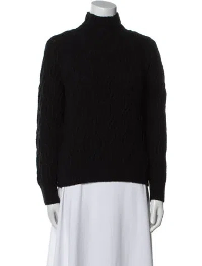Pre-owned Vince Mock Neck Sweater In Black