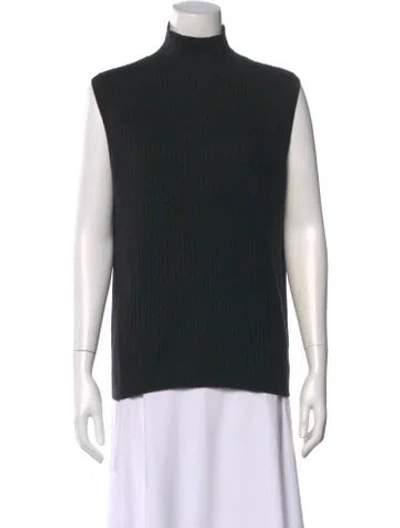 Pre-owned Vince Mock Neck Sweater In Black