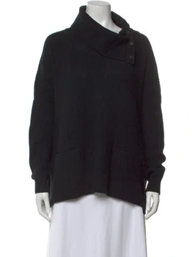Pre-owned Vince Mock Neck Sweater In Black