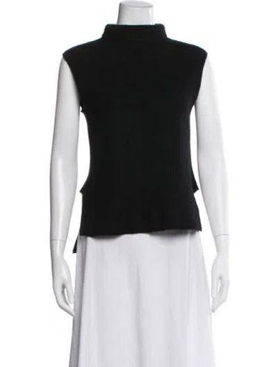 Pre-owned Vince Mock Neck Sweater In Black