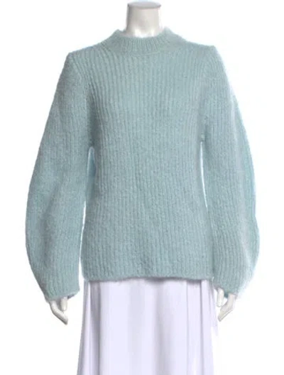 Pre-owned Vince Mock Neck Sweater In Blue