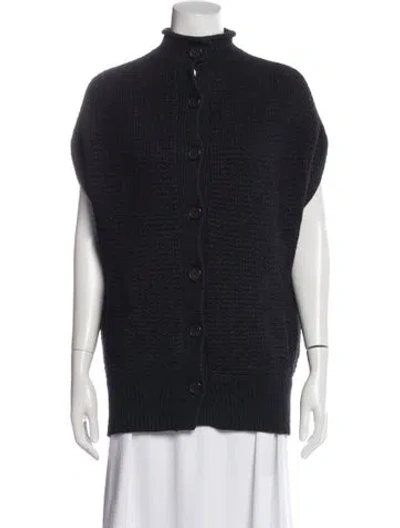 Pre-owned Vince Mock Neck Sweater In Blue