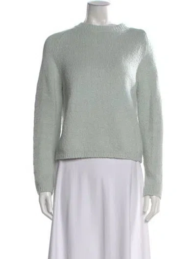 Pre-owned Vince Mock Neck Sweater In Blue