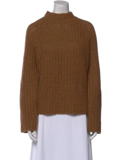Pre-owned Vince Mock Neck Sweater In Brown
