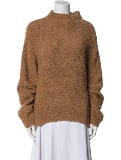 Pre-owned Vince Mock Neck Sweater In Brown